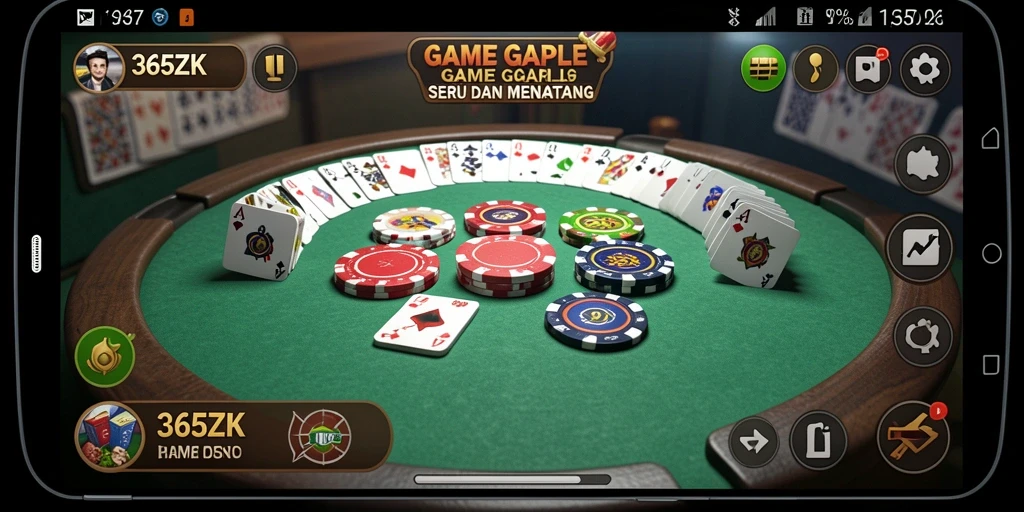 Tampilan seru gameplay Gaple di 365ZK.