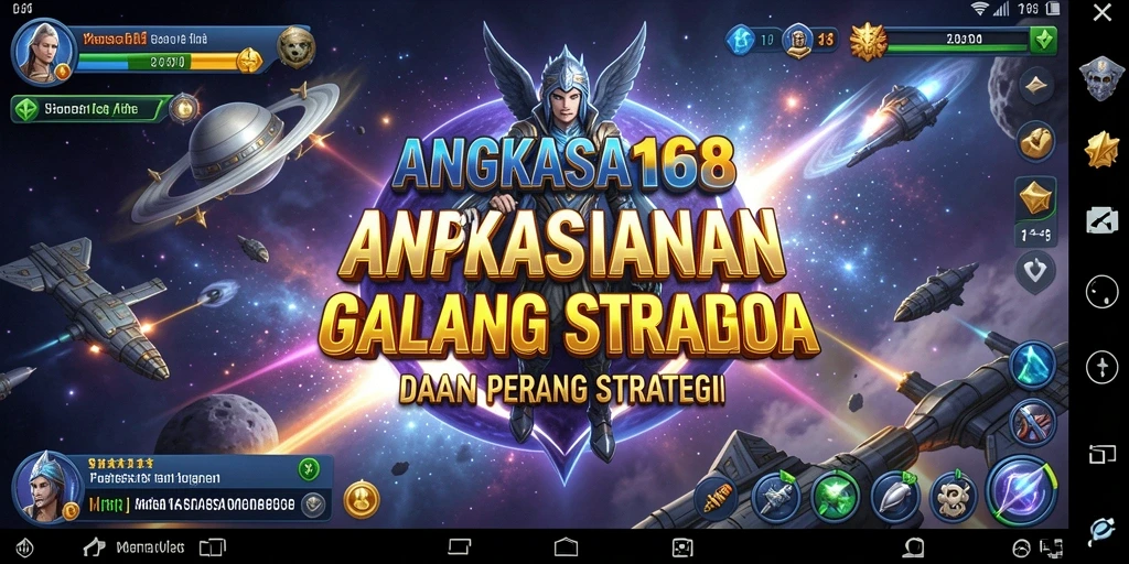 Tampilan gameplay ANGKASA168 yang mendebarkan dalam melindungi galaksi.