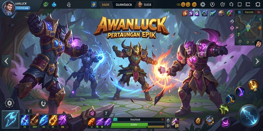 Gameplay seru dengan strategi tim dalam AWANLUCK.
