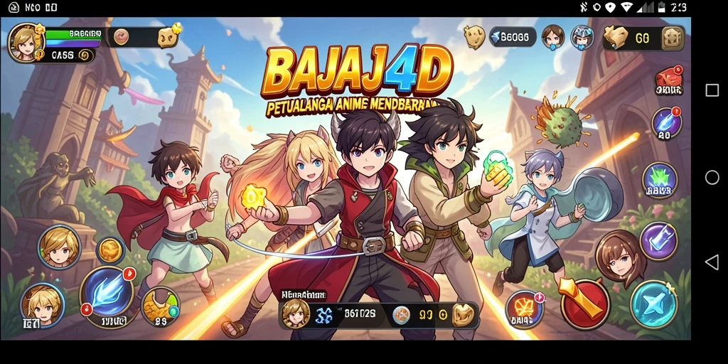 Tampilan menarik dari gameplay Anime dalam BAJAJ4D.
