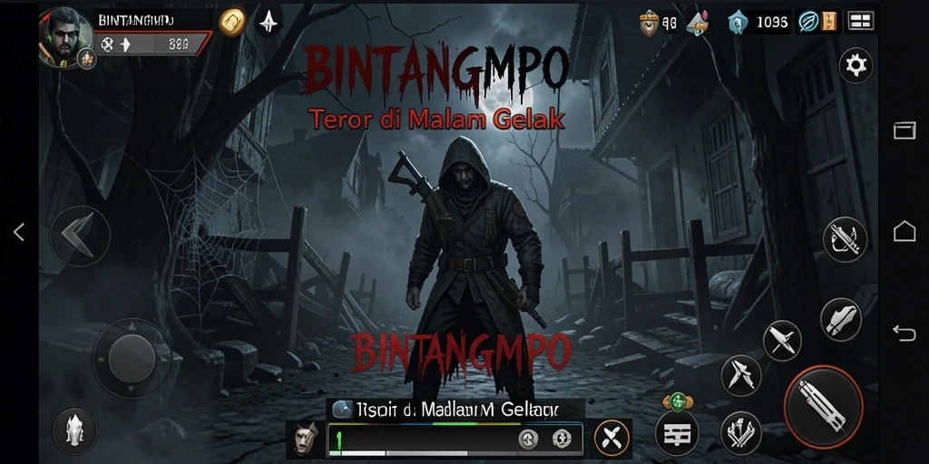 Tampilan gameplay BINTANGMPO yang mencekam dan menyeramkan.