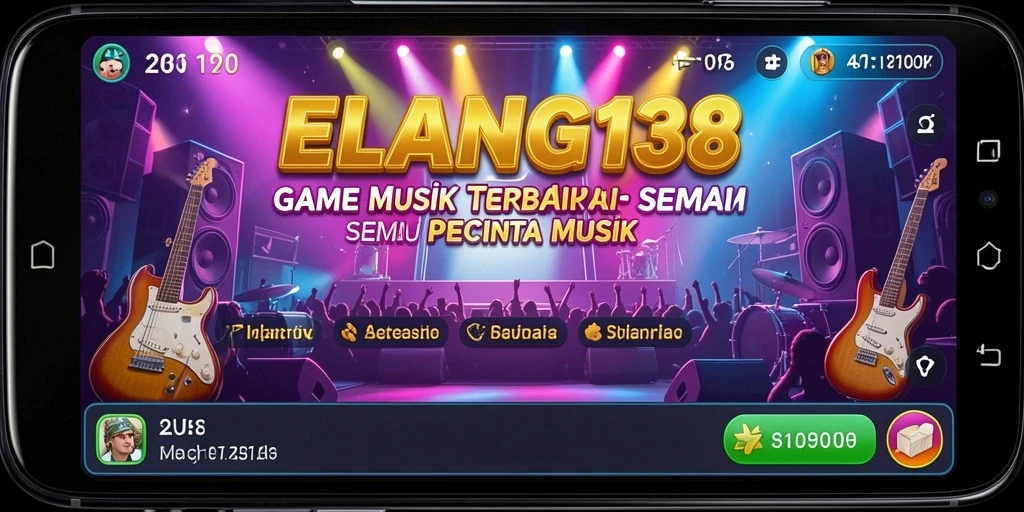 Tampilan antarmuka ELANG138 saat memainkan lagu dengan tampilan yang menarik.