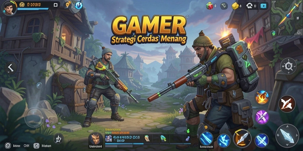 Tangkapan layar utama GAMERP menampilkan momen strategis yang mendebarkan.
