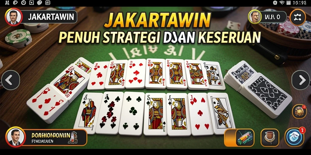Screenshot gameplay menunjukkan suasana seru permainan Domino.