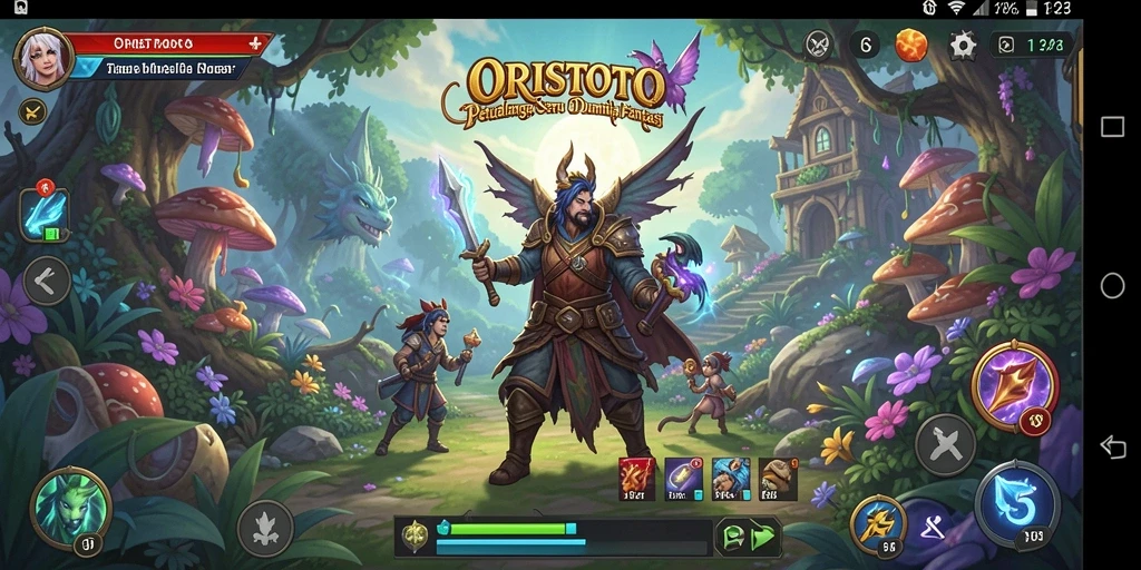 Tangkapan layar utama ORISTOTO menampilkan gameplay penuh aksi dan petualangan.