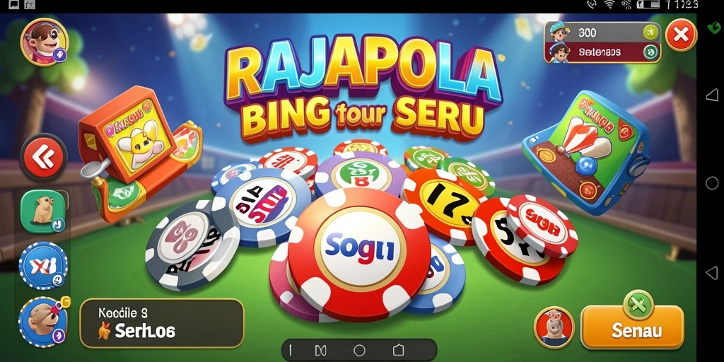 Tampilan gameplay menegangkan di RAJAPOLA dengan Bingo yang seru.