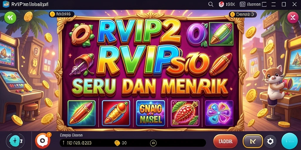 Tampilan gameplay menarik dari RVIP2 dengan banyak tema slot.
